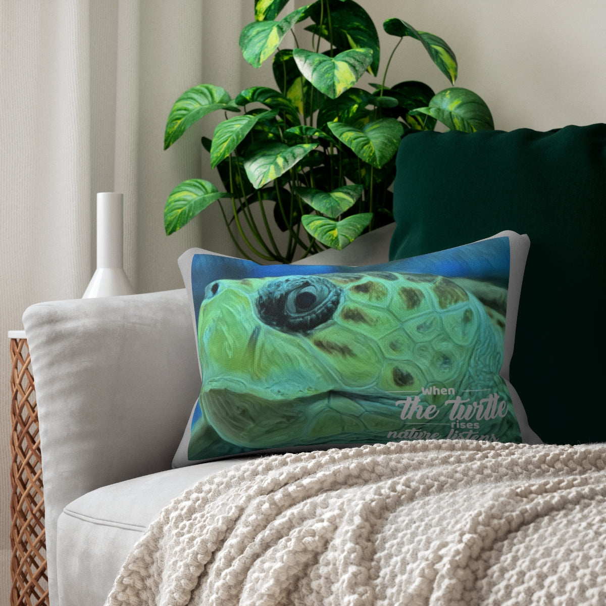 Spun Polyester Lumbar Pillow